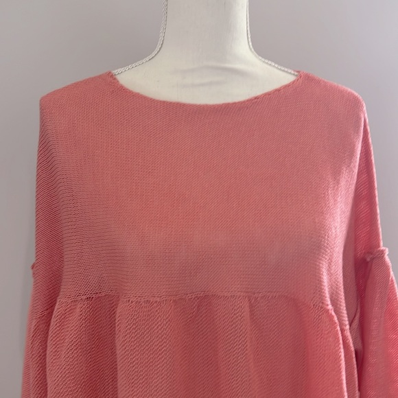 🪸 Ces Femme Light Coral Baby Doll Top / Sweater - Picture 3 of 5